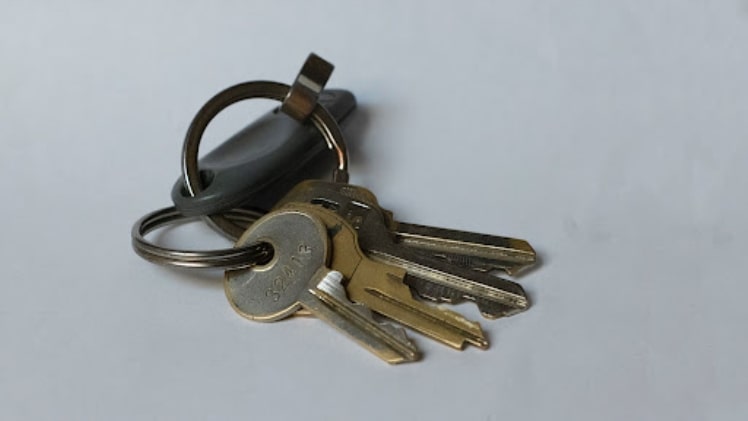 keys on a white surface